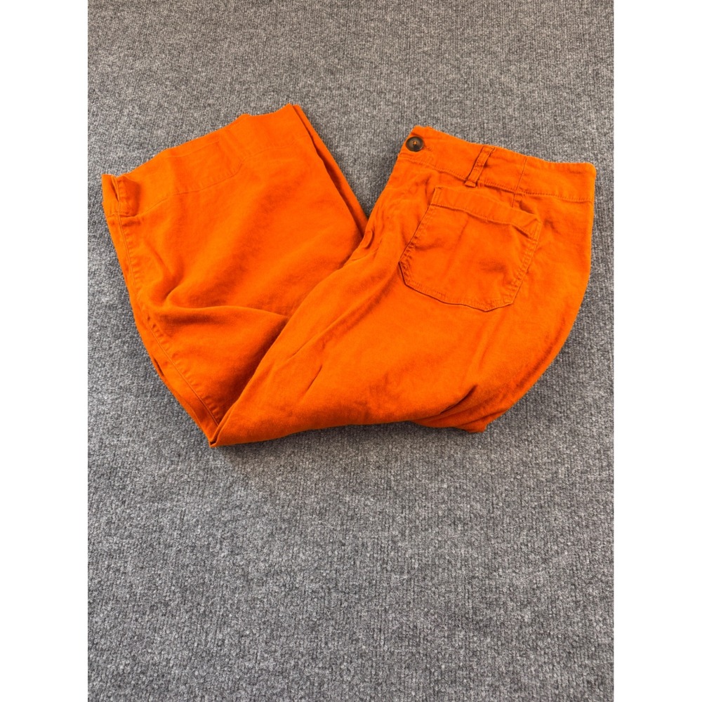 Maeve Anthropologie The Colette Pants Women 20W Orange Excellent Wide Leg Crop